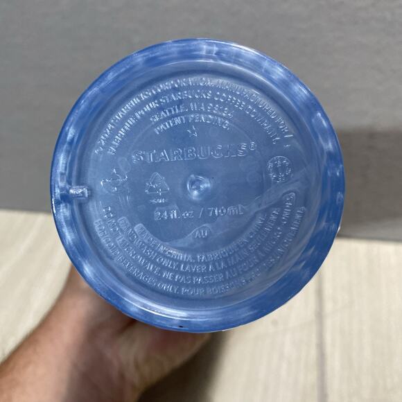 Starbucks Summer 2024 Light Blue Swirl Venti 24oz Cold Cup EUC - Picture 5 of 8